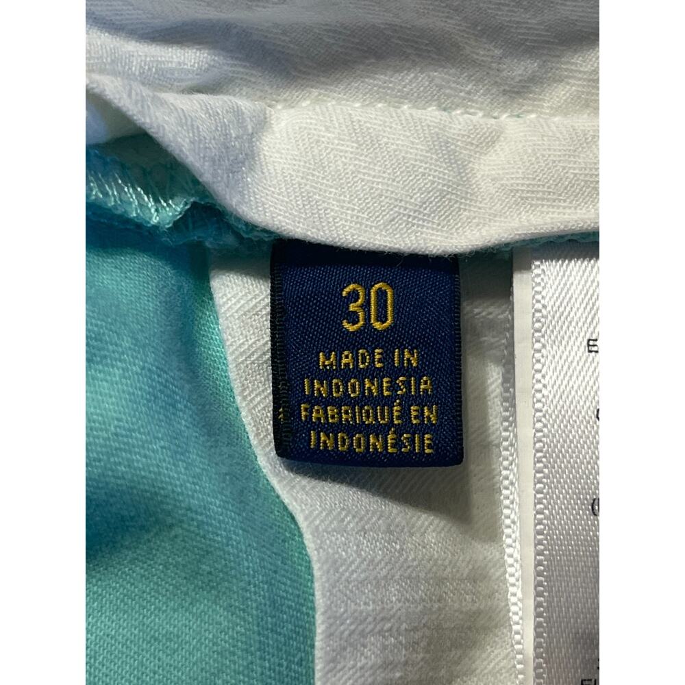 Polo Ralph Lauren Mens 30 x 6" Teal Blue Green Cotton Shorts Stretch Classic Fit - Picture 7 of 10